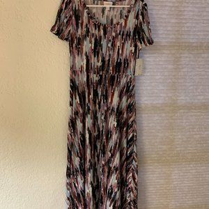 NWT LuLaRoe Riley Empire Waist Midi Dress Medium